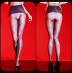 LUXE JAMBE Sheer Black Control Top Pantyhose for Women High Gloss Tights
